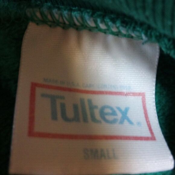 Vintage Tultex Blank Crewneck Sweatshirt Teal - Picture 3 of 5